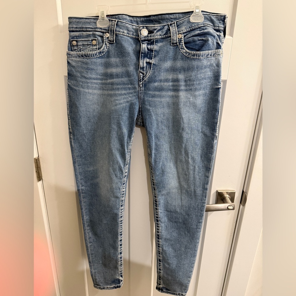 True Religion Halle Mid Rise Super Skinny Jean Women’s 34